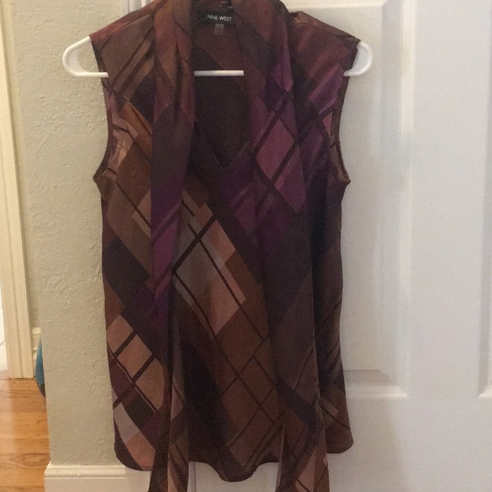 Nine West multi-wear tie blouse